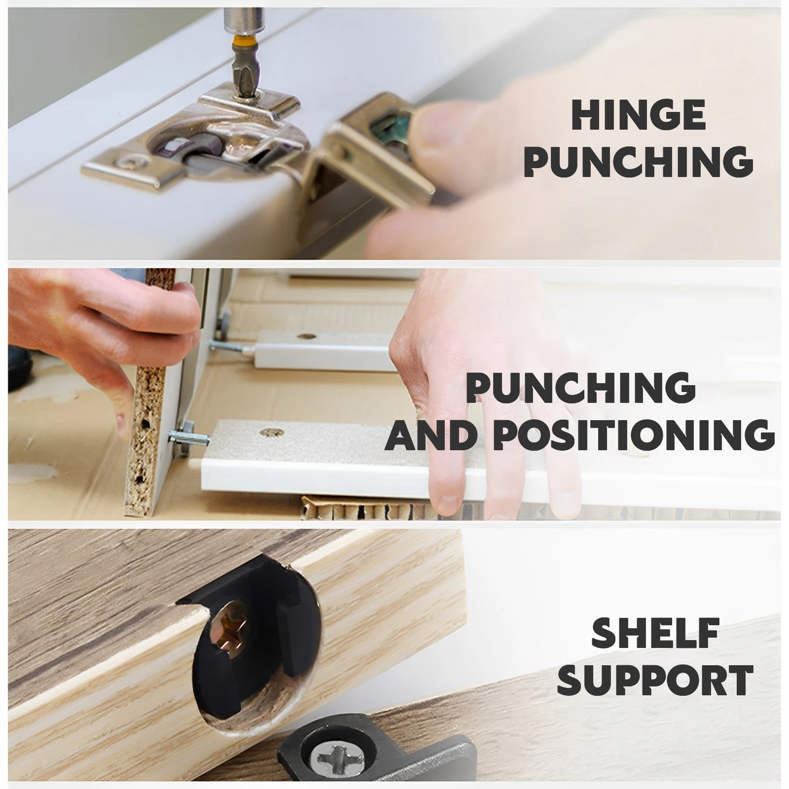 35mm Hinge Punching Locator Aluminum Alloy Woodworking Drilling Locators Drilling Jig Guide Hinge Opener Aid for Cabinet Doors