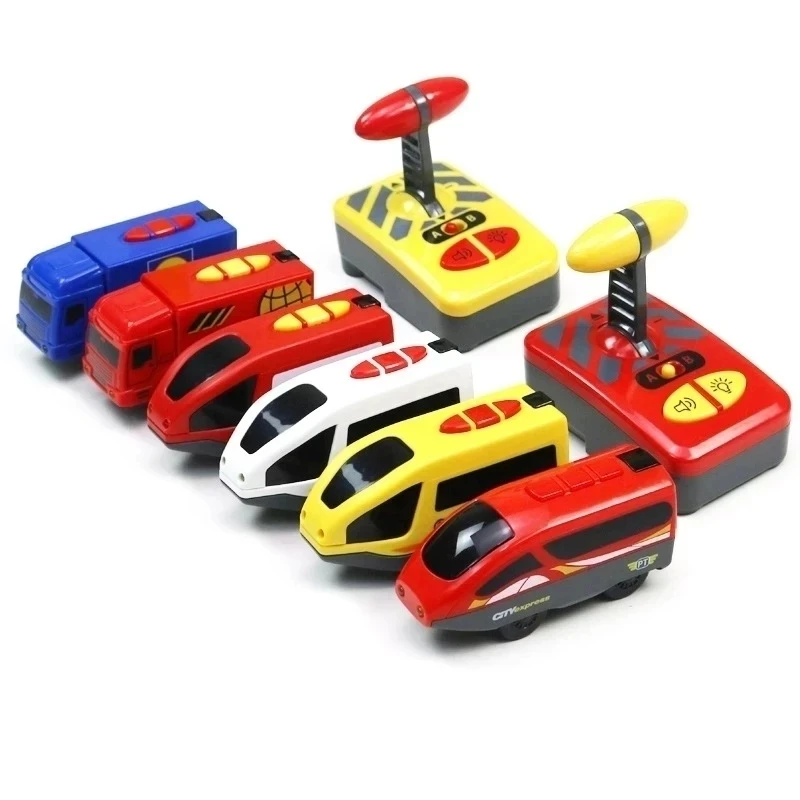 RC Electric Train Set Locomotive Magnetic Train Diecast Slot Toy Fit for Brand Wooden Railway Tracks Toys for Children Gifts