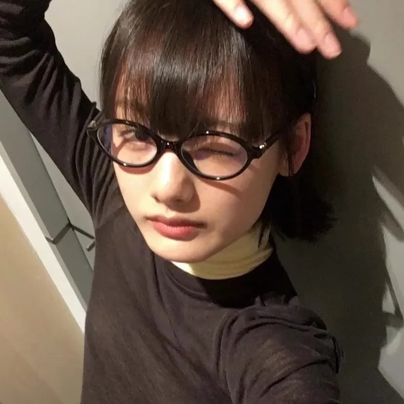 Korea Retro Oval Glasses Frame Women Lovely Ins No Makeup Plain Glasses Men Eyewear Cute Decorative Computer Glasses