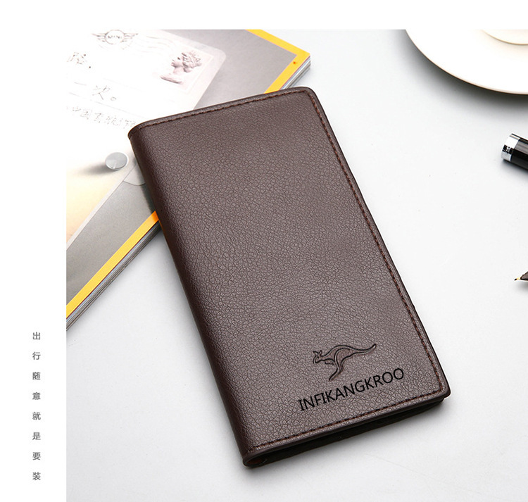 Yingfei Kangaroo Straight Long with Imprintable Handheld Men's Wallet