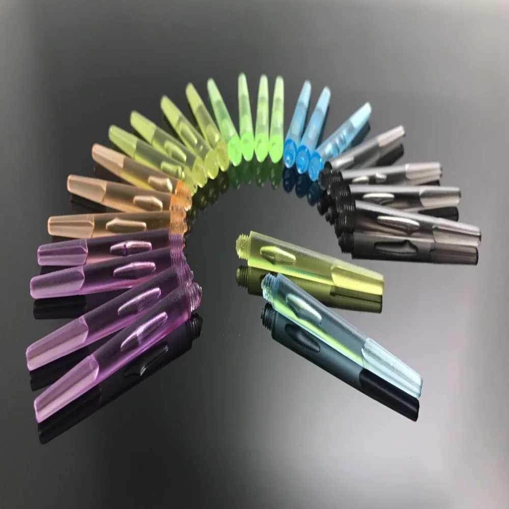 12pcs 45mm/35mm Plastic Darts Shafts 4.5mm Screw Thread Transparent Dart Stems With O Ring For Steel & Soft Dart