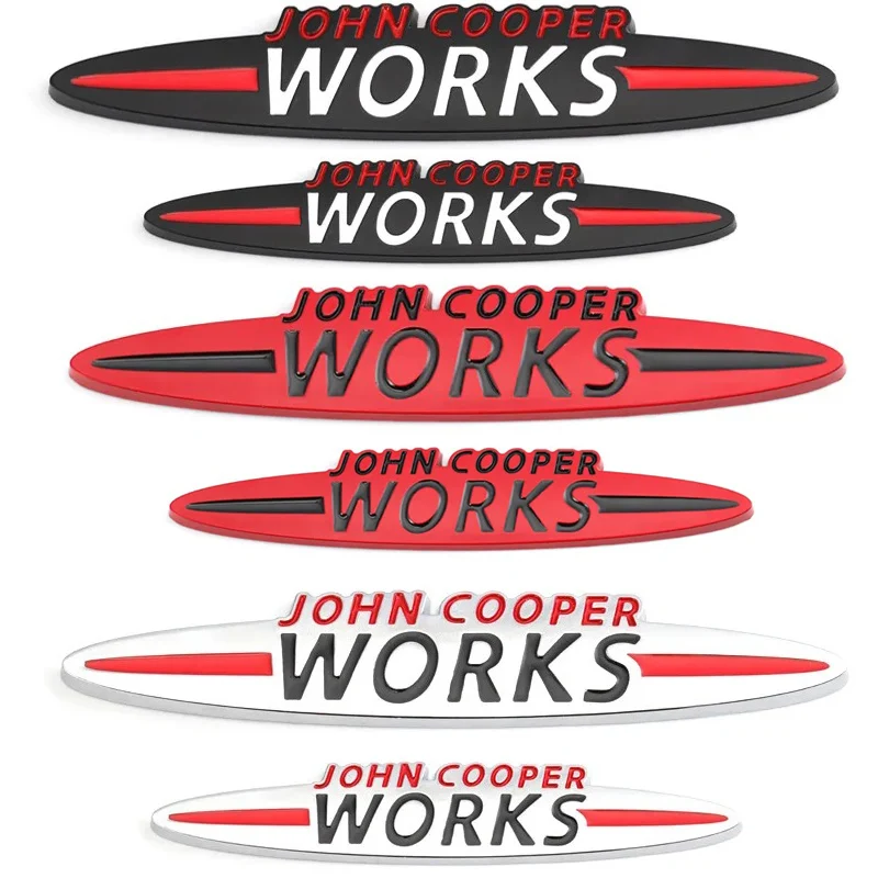 3D Metal Car John Cooper Works Stickers Decals Front Hood Grill Emblem For Mini Cooper JCW S F54 F55 F56 F60 R50 R53 R55 R56 R57