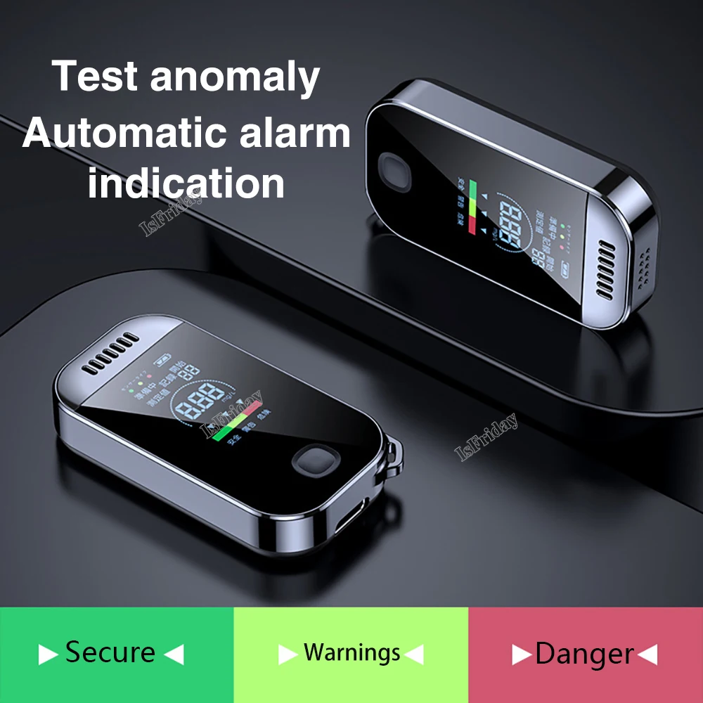 New Analyzer Digitales Detector Breathalyzer Machine Mouthpiece Alcohol Tester Portable Alcoholmeter Keychain