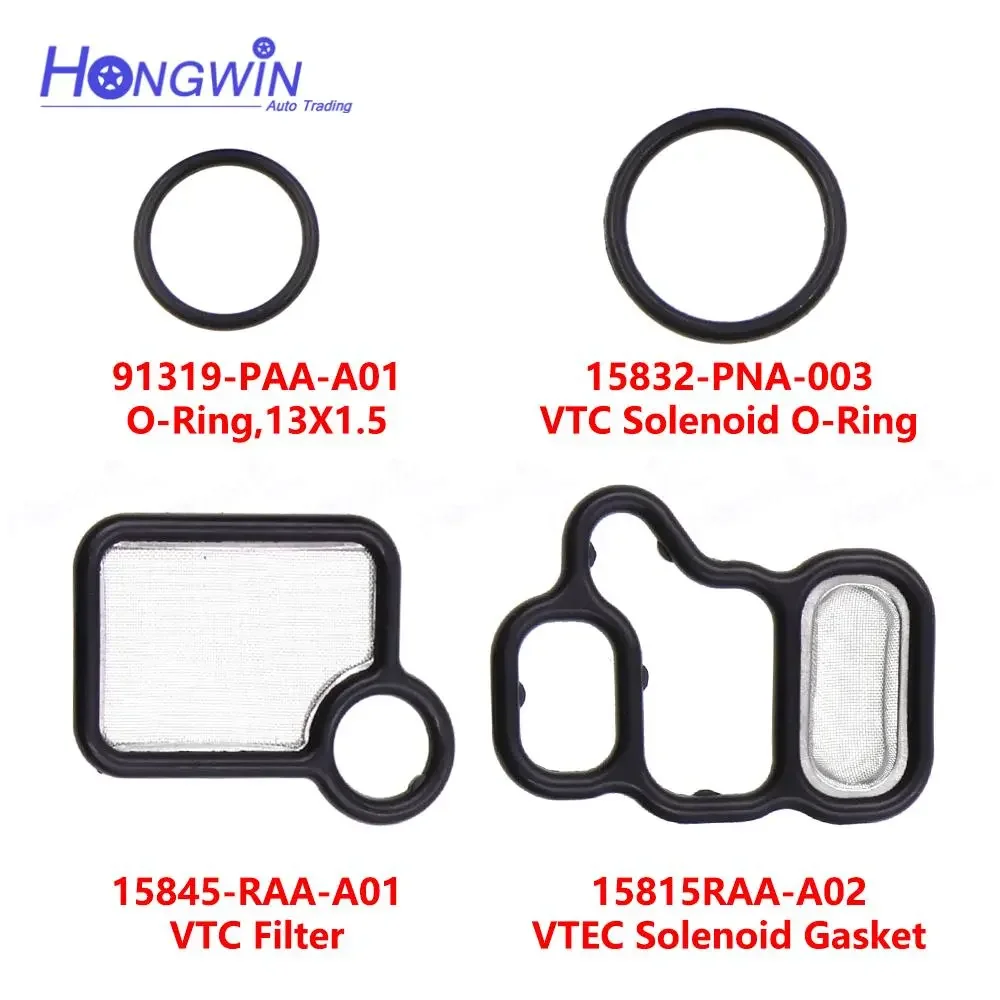 Gasket Spool Vae Filter Solenoid Kit O-Ring For Honda Civic 15815-RAA-A02 15832-PNA-003 15845-RAA-A01 91319-PAA-A01