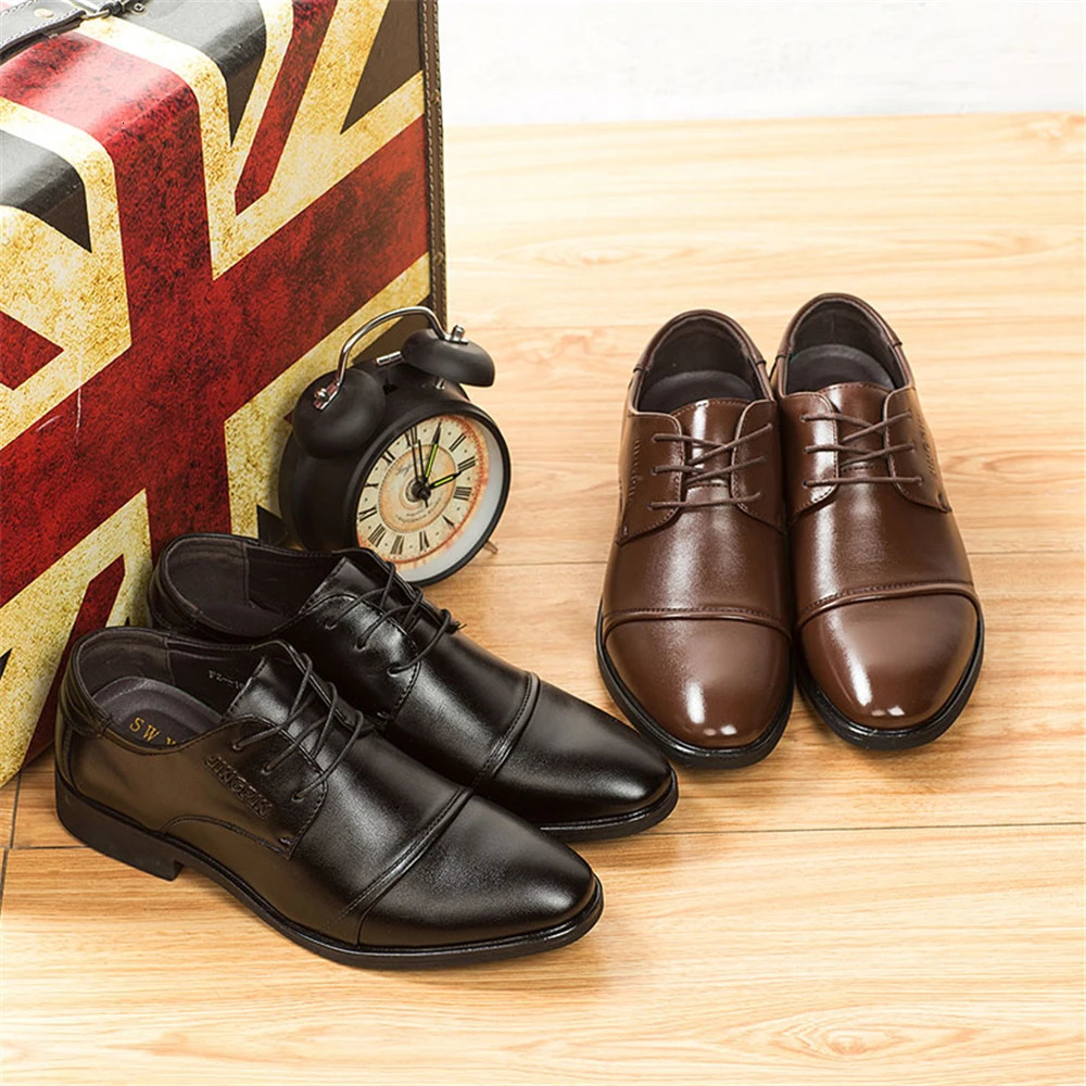 Official mens shoes Oxford Italian mens shoes Leather shoe Official mens shoes Classic plus size brown dress 241031