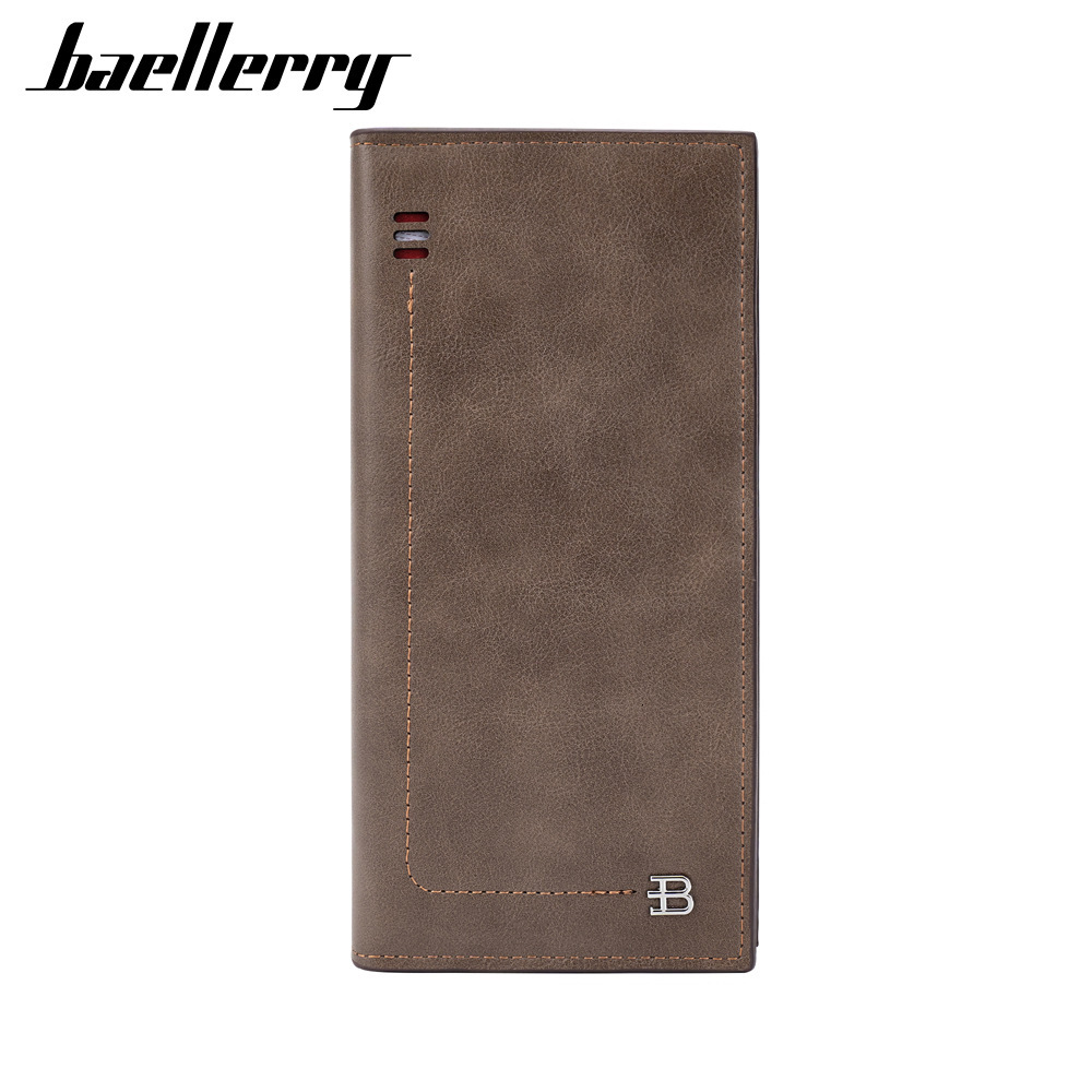 Men's new designer Baellerry multi card zipper minimalist wallet anti-theft brush handbag