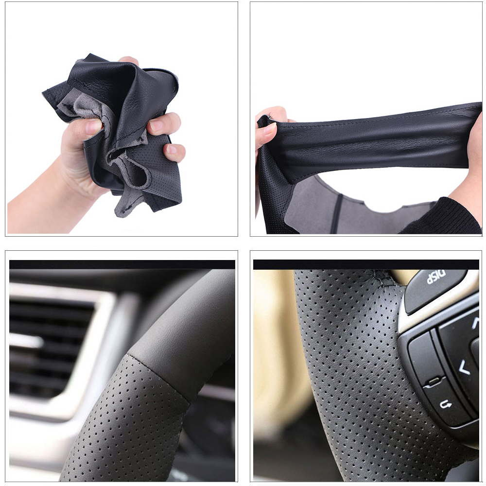 Car Steering Wheel Cover For Lexus RX330 RX400h RX400 2004-2007 Toyota Corolla Verso Camry Customized Leather Steering Wrap