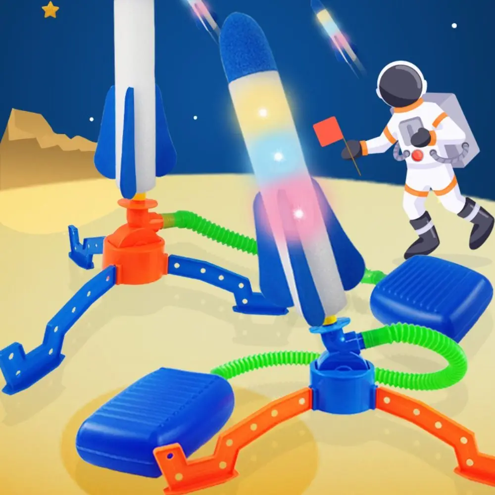 Light Sports Toys Jump Stomp Adjustable Pressed Rocket Launchers Foot Pedal Launcher Foot Pump Launcher Toys Soaring Rocket