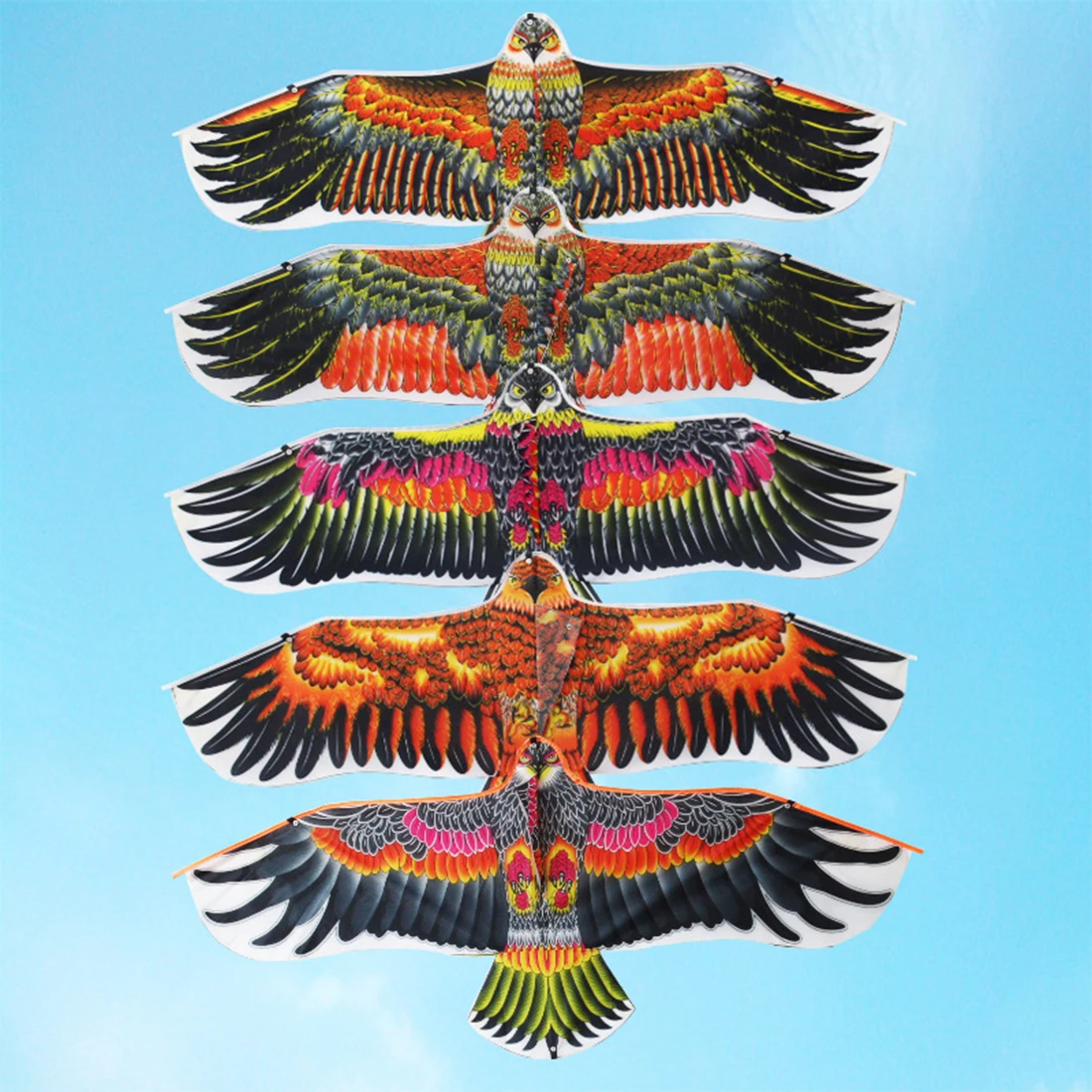 1.2M Emulational Flying Hawk Kite Scarecrow Bird Repellent for Garden Yard Child Outdoor Animals Cute Kite Toys