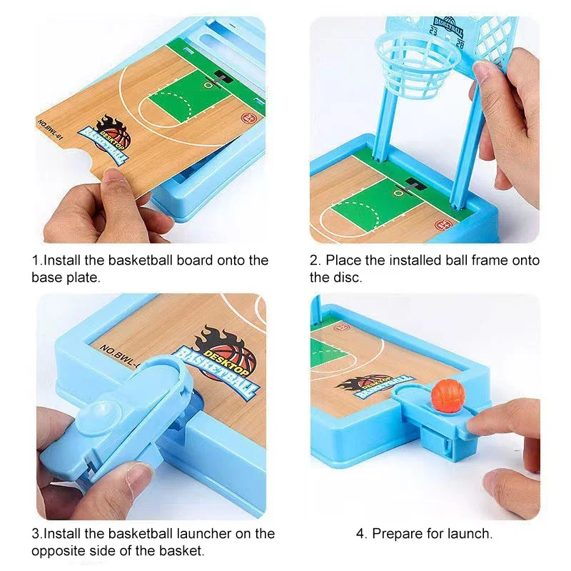 Desktop Board Game Basketball Finger Mini Shooting Machine Boy Party Table Interactive Outdoor Games Sports Toys for Kids Adults