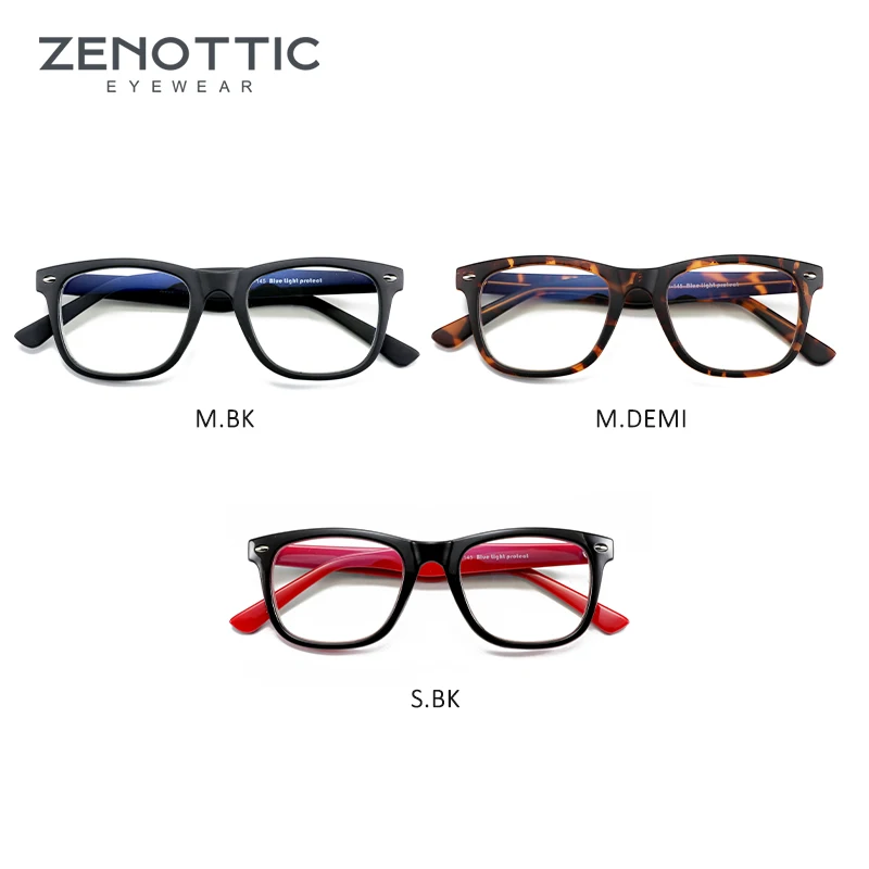 ZENOTTIC Anti Blue Light Blocking Glasses Anti Eye Strain Headache (Sleep Better) Unisex UV400 Transparent Lens Computer Eyewear