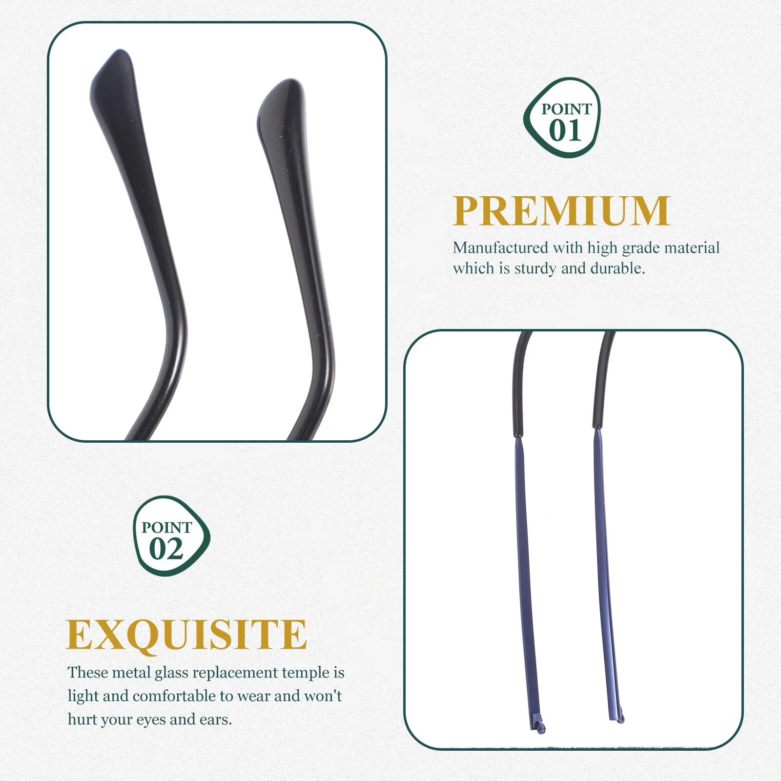 Anti-slip Clip Metal Glasses Arm Legs Universal Replacement Temple Sunglasses Eyeglasses