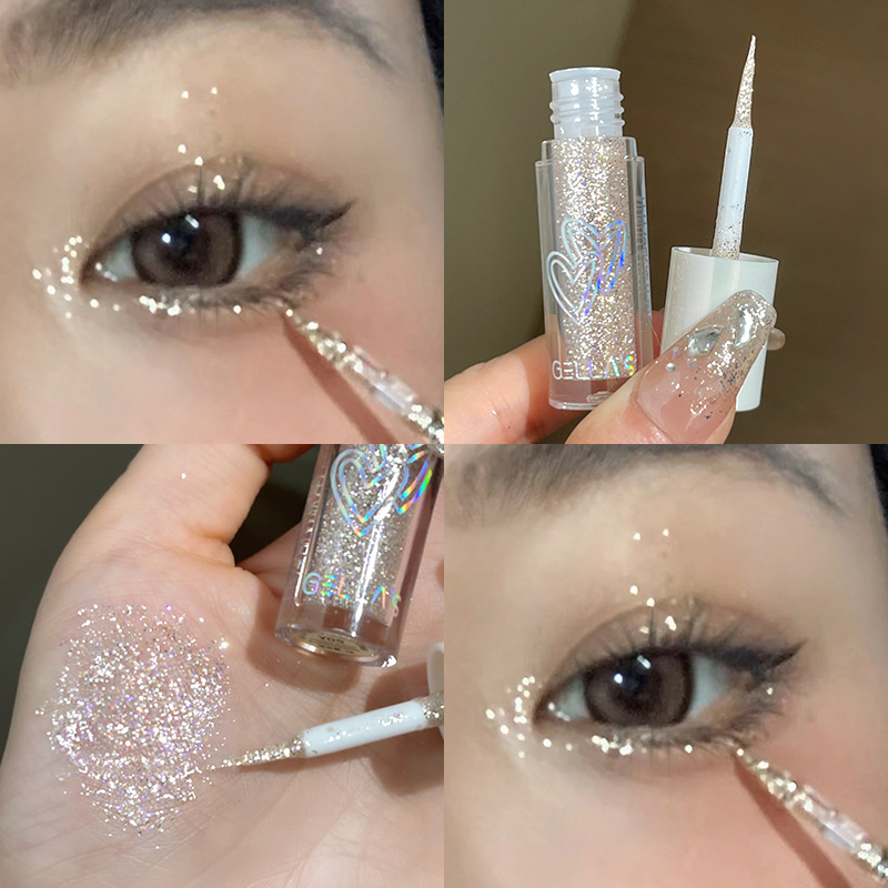 Liquid Glitter Eyeshadow Dia Shiny Sier Eye Liners Waterproof Flash Sequins Gel Lying Silkworm Brightening Makeup Tools a4a5e 5 79f80