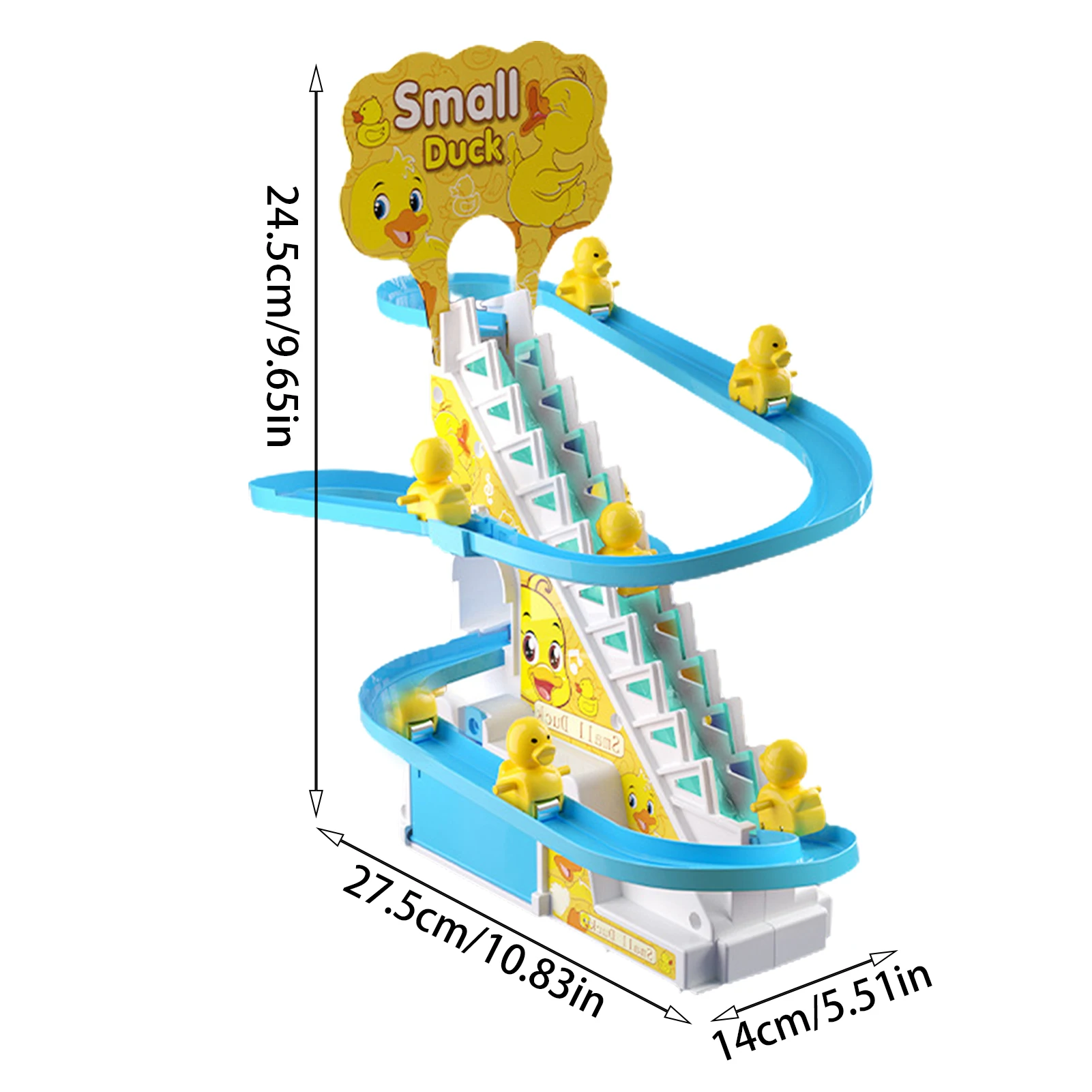 Funny Baby Toys Electric Duck Track Slide Toys Boys Girls Ducks Climb Stairs Toy Baby LED Lights Music Roller Coaster For Kids