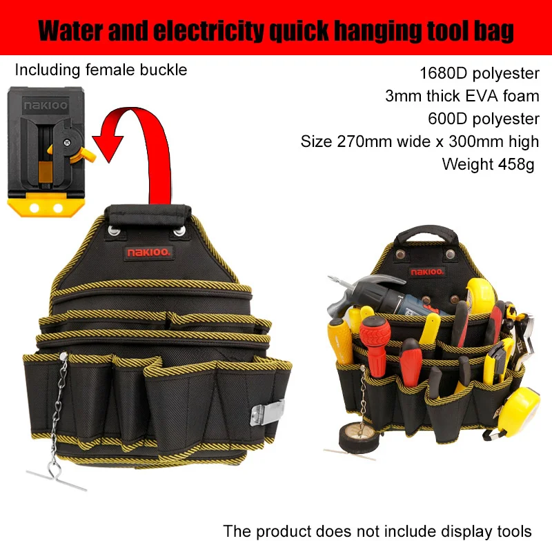 Waist Pack Male Tool Bag Organizer Nail Pocket Waist Belt Carpenter Tool Belt Professional Pouch Toolbag Fanny Packs For Men