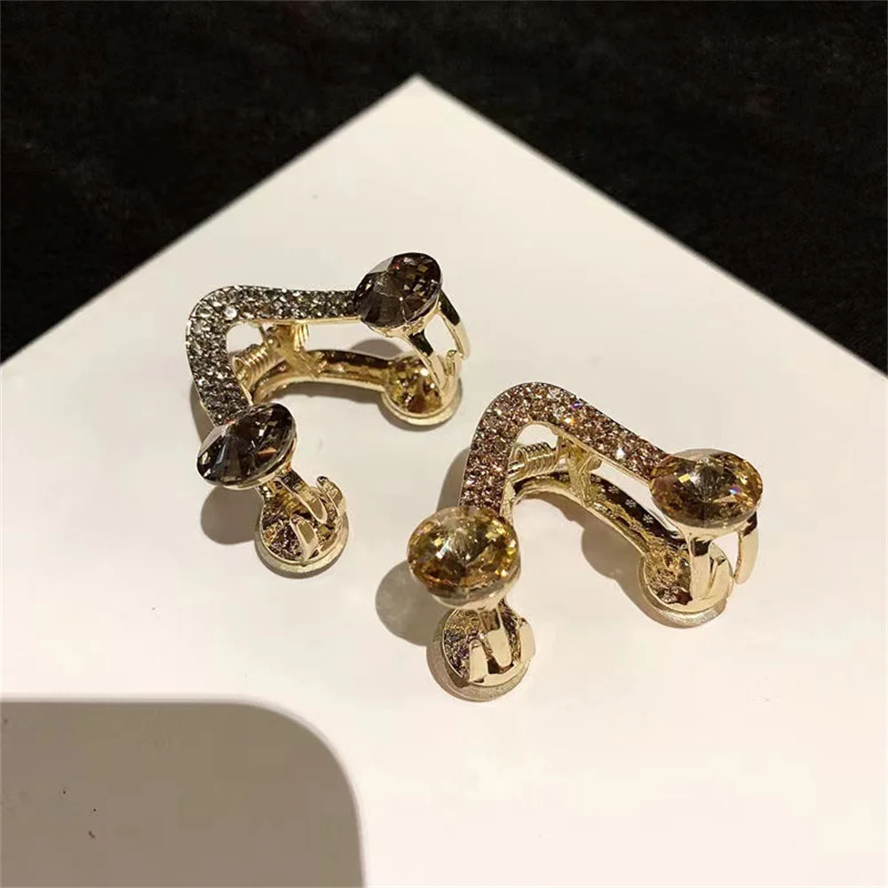 Rhinestone Mini Hair Claw Retro Diamond Flower Women Girls Crab Claw Clip Small Hairpins Hair Crabs Girls Hair Accessories