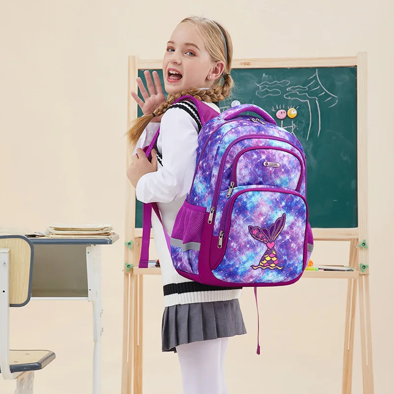 Cute Backpacks For Children Elementary School Bags For Girls School Supplies Set with Lunch Box Pencil Case Large Capacity