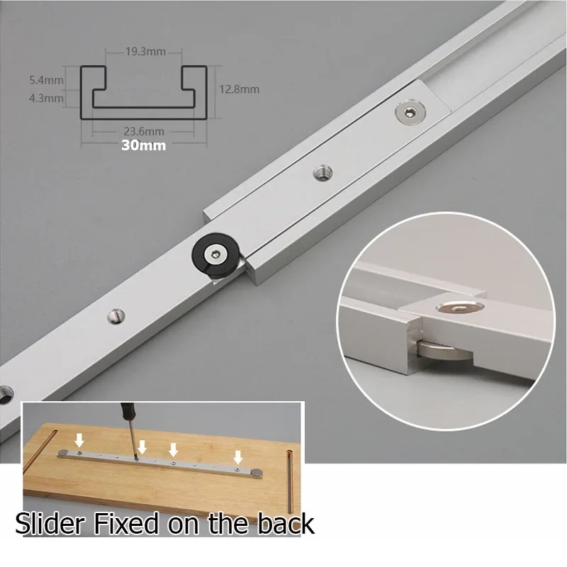 Aluminium Alloy T-tracks Slot Miter Track And Miter Bar Slider Table Saw Miter Gauge Rod Woodworking Tool DIY