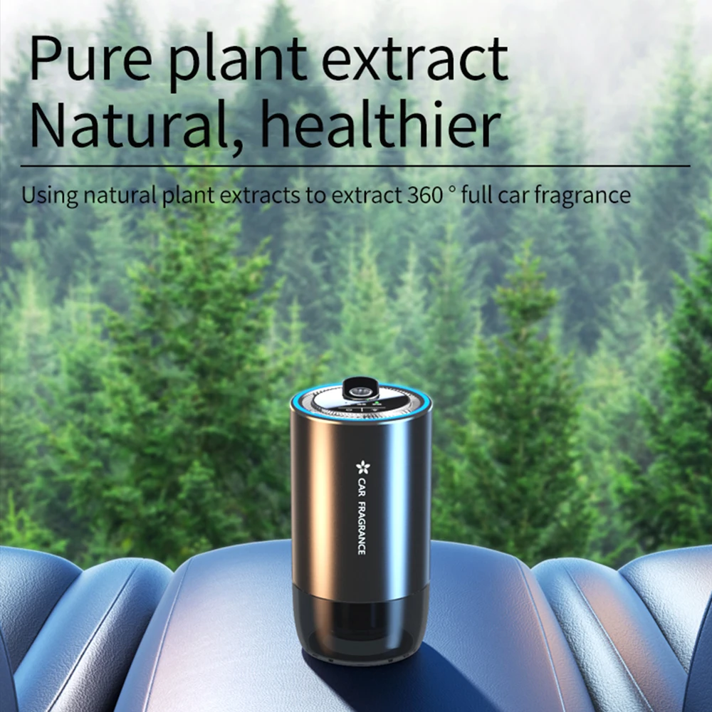 Car Aroma Diffuser with LED Starry Ambient Light 50ml Cologne Perfume Car Air Freshener Flavoring for Cars Fragrance Diffusers