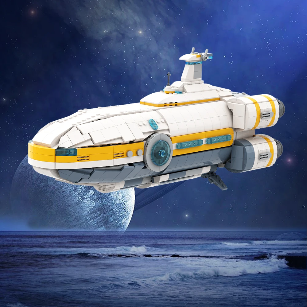 MOC Deep Sea Subnautica Aurora Seamoth Prawn Suit PDA Game Vehicle Bricks Submarine Model Building Block Kids Toy Birthday Gift