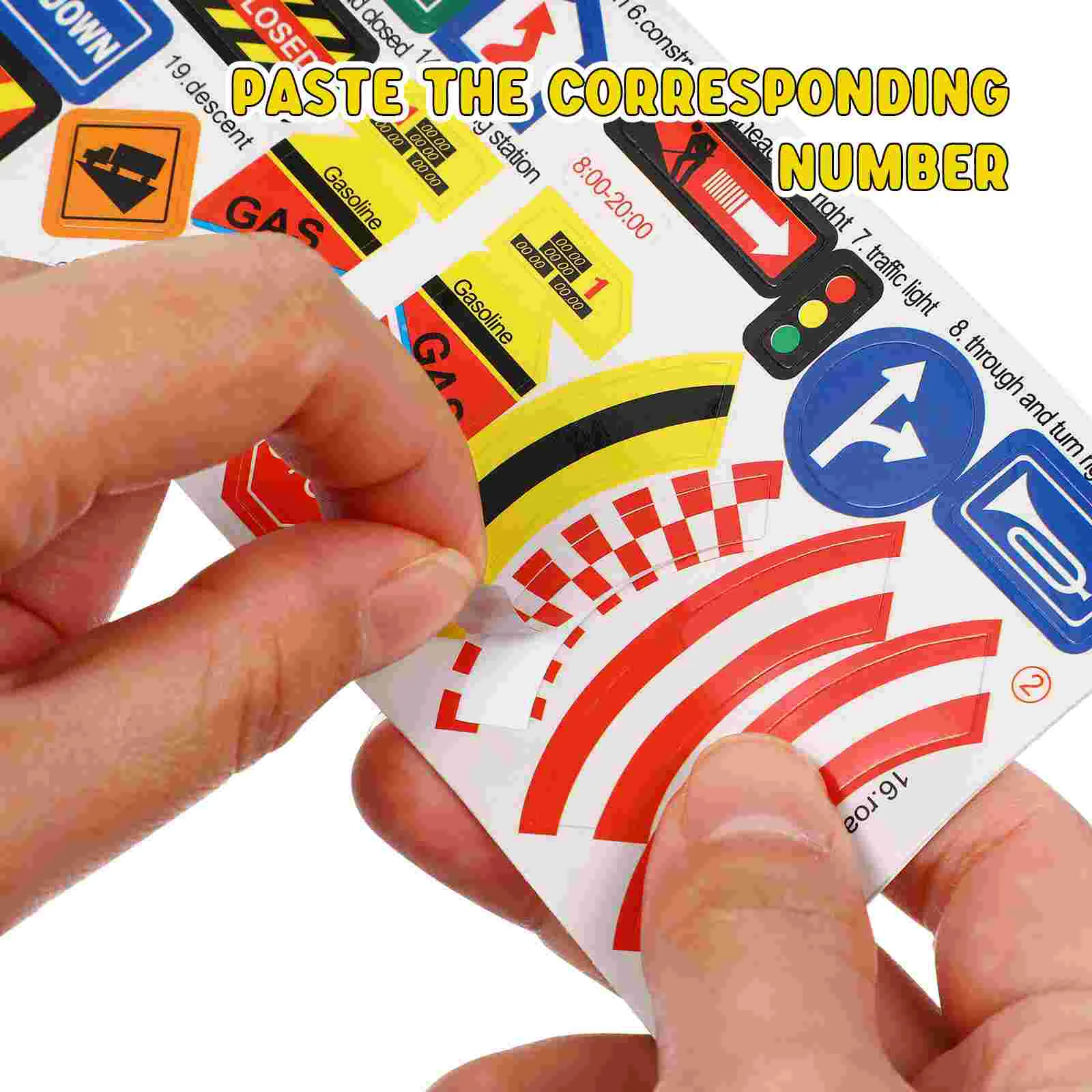 56 Pcs Play Traffic Signs Street Kids Playset Road Signal Toys for Children