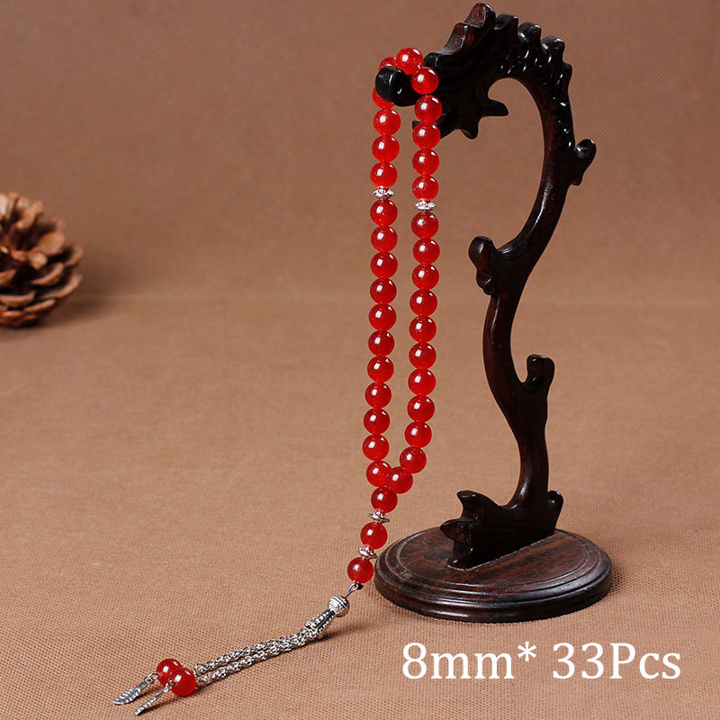 Islamic Tasbih Muslim Rosary Beads 33 Prayer Rosary For Men Bracelet For Men Accessory Natural Stone Agates Handmade Turkey