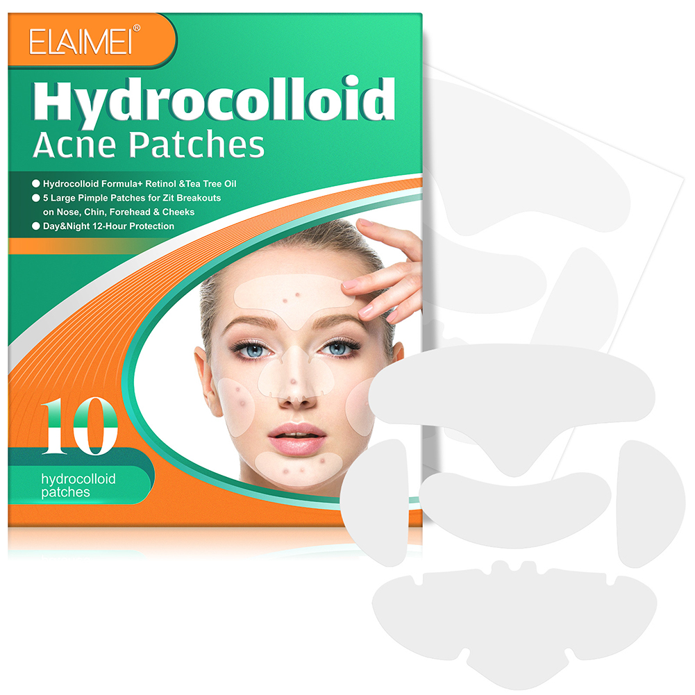 10pcs Hydrocolloid Acne Face Mask Acne Removal Hydrocolloid Surface Area Patches Protect Skin for Nose Chin Forehead for Cheek