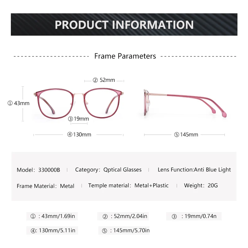 ZENOTTIC Blue Light Blocking Computer Glasses Female Anti Eyestrain Anti Glare Lens Lightweight Frame Optical Eyeglasses Women