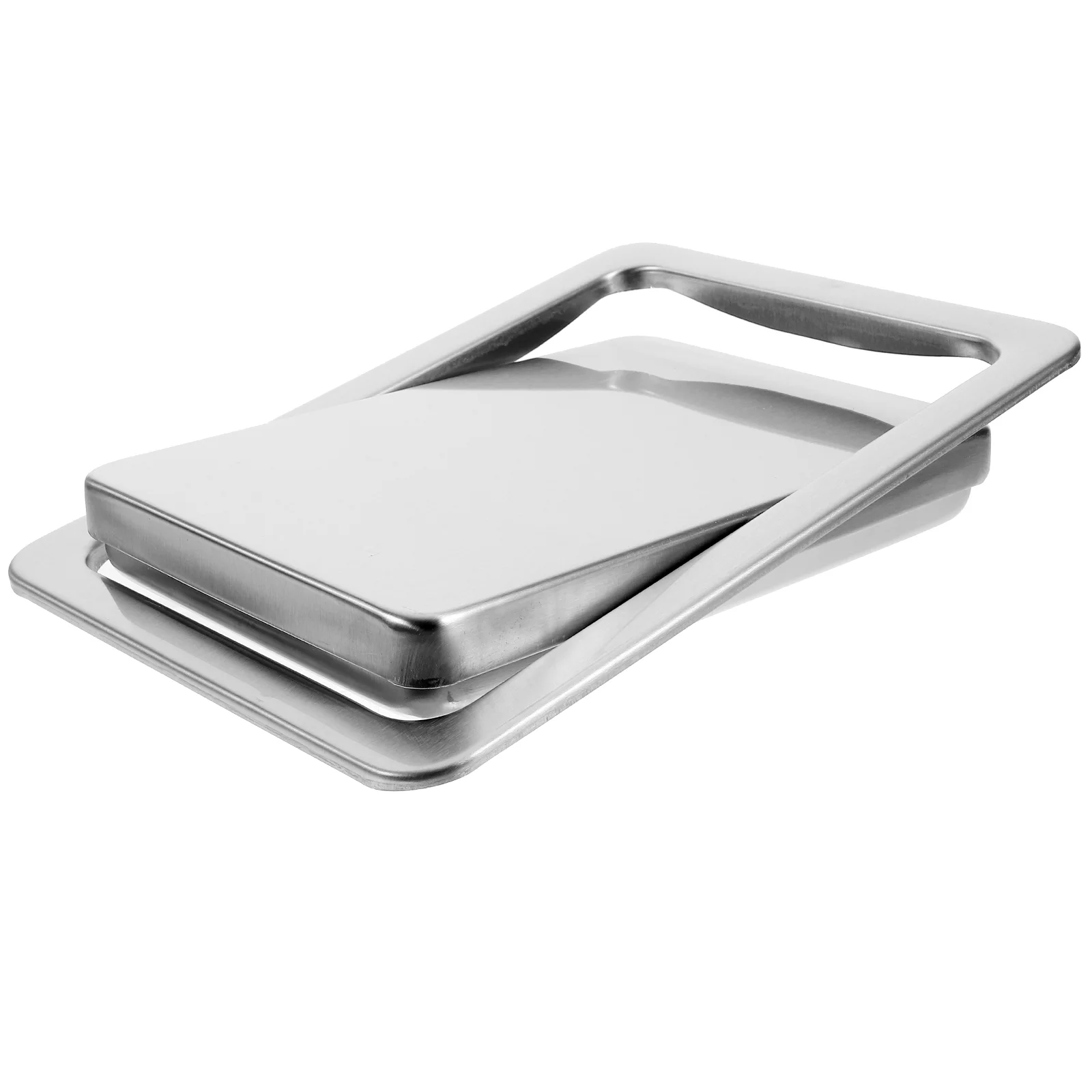 Countertop Trash Lid Built-in Flap Garbage Can Cover Recessed Sink Kitchen Accessory Embedded Type Bin
