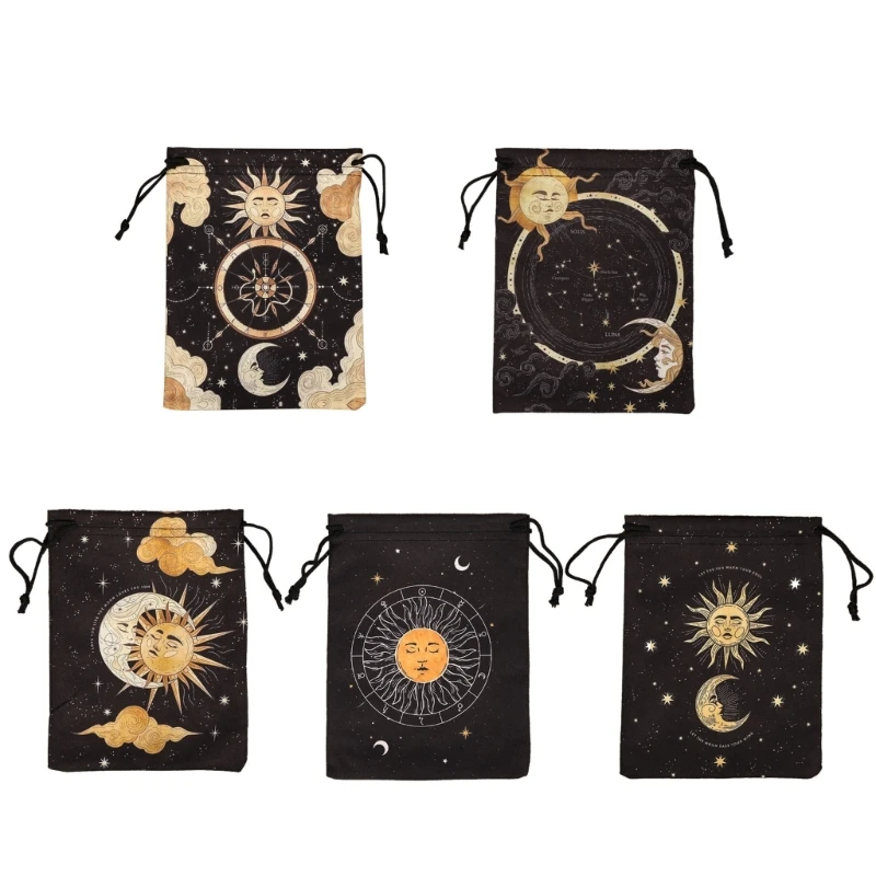Mini Drawstring Bag Flannelette Jewelry Dices Board Game Cards Bag Gift Pouches Packaging Tarots Storage Bag
