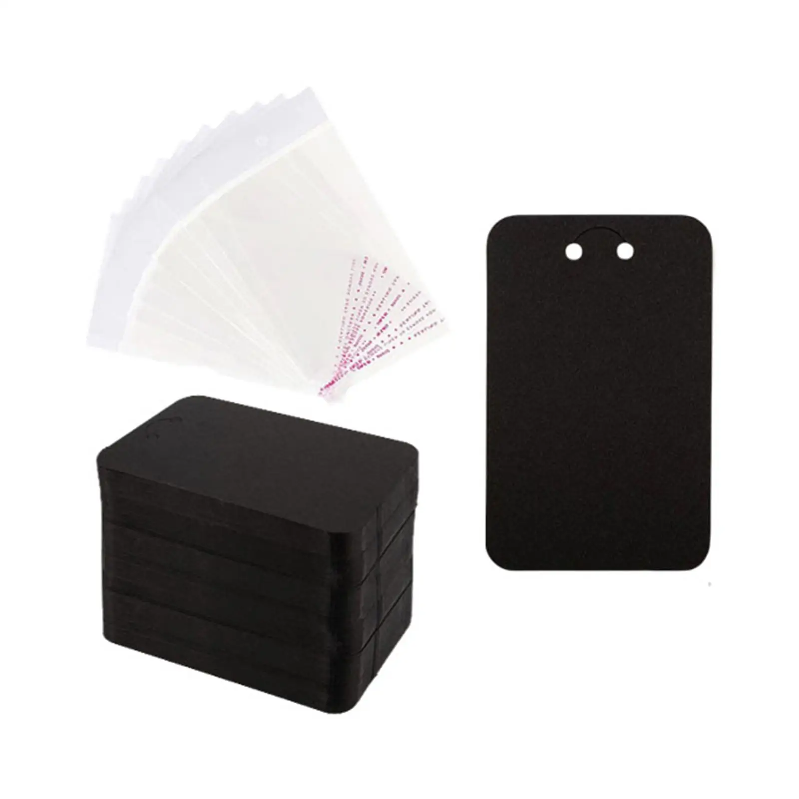 100x Keychain with Self Sealing Bags Rings Bracelet Display Cards