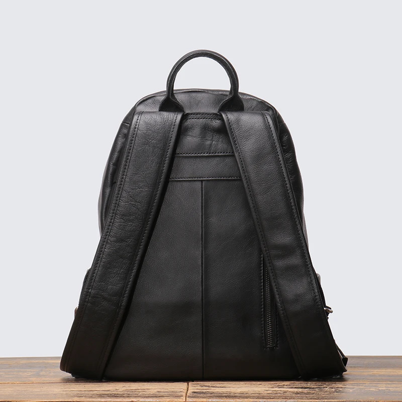 LEATHFOCUS vintage leather mens backpack handmade classic backpack womens sports storage bag casual backpack 241031