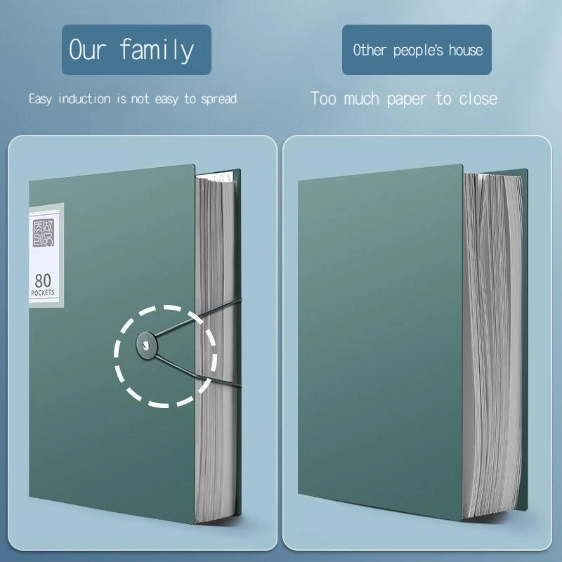2pcs 40 60 100 Pages A4 Size A4 Book Folder Storage Rganizer Book Multi-layer Loose-leaf Folder Student Office File Book