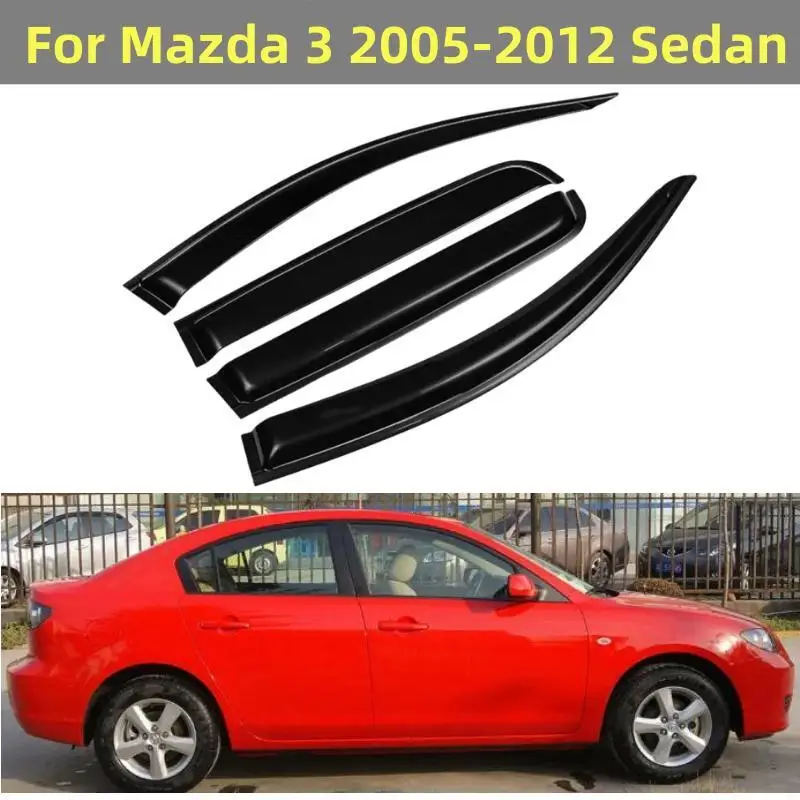 For Mazda 3 2006 2007 2008 2009 2010 2011 Sedan Window Visor Sun Rain Deflector Guard Awnings Shelter Trim Exterior Accessories