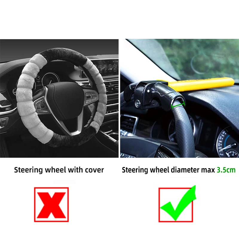 Anti Theft Steering Wheel Lock Car Steering Wheel Lock T Shape High Safety Anti-Theft Lock For Car SUV Truck Auto Cars New