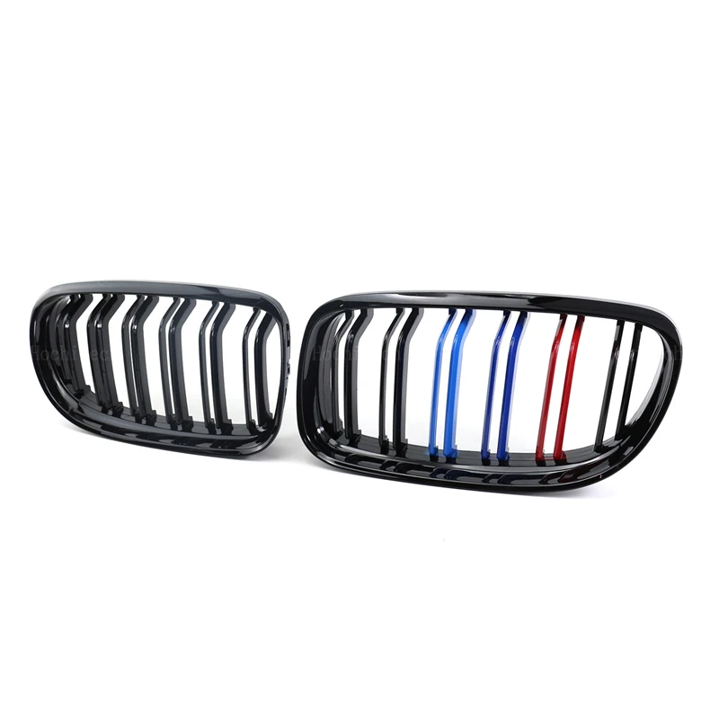 New Look Car Grille Grill Front Kidney Glossy 2 Line Double Slat For BMW 3 Series E90 E91 LCi 2009 2010 2011 2012 Car Styling