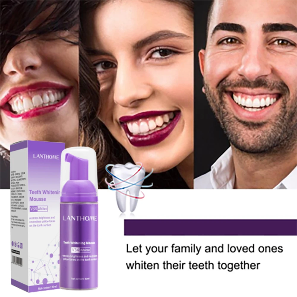 V34 Mousse Toothpaste Effectively Cleans Whitens Teeth Powerfully Removes Calculus Toothpaste Teeth Yellow Refreshes Breath