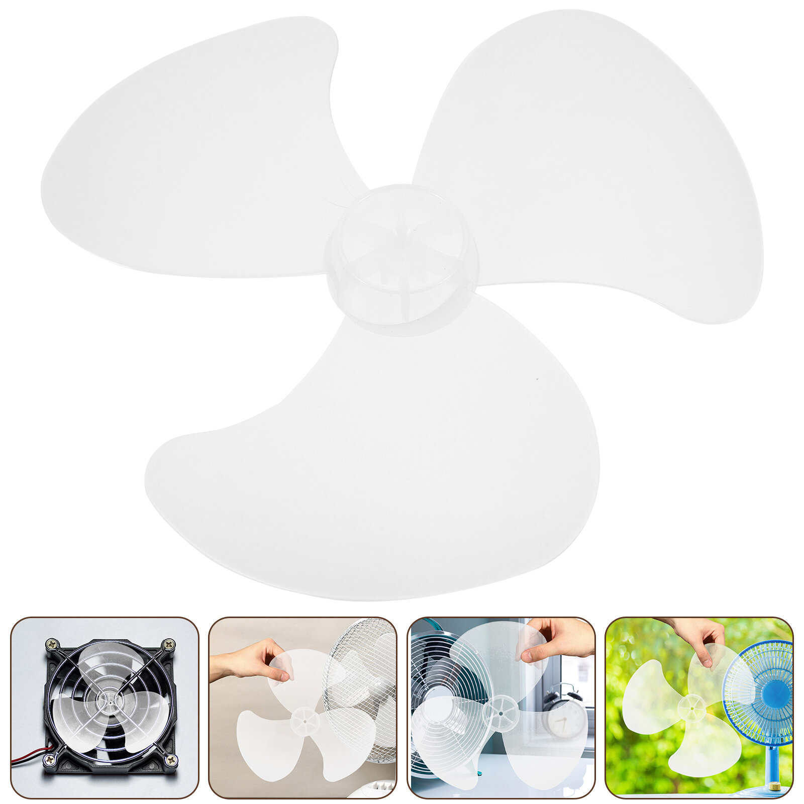 16 Inch Pedestal Fan Blades Plastic Electric Leaves Standing Silent Table Accessory