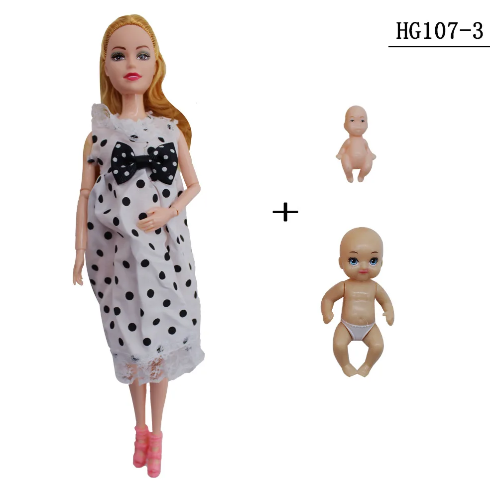 30cm Pregnant Doll With Baby In Belly 11 Movable Ball jointed Mom Dolls Pajamas Shoes Toys For Girls Gift DIY Educational Toys