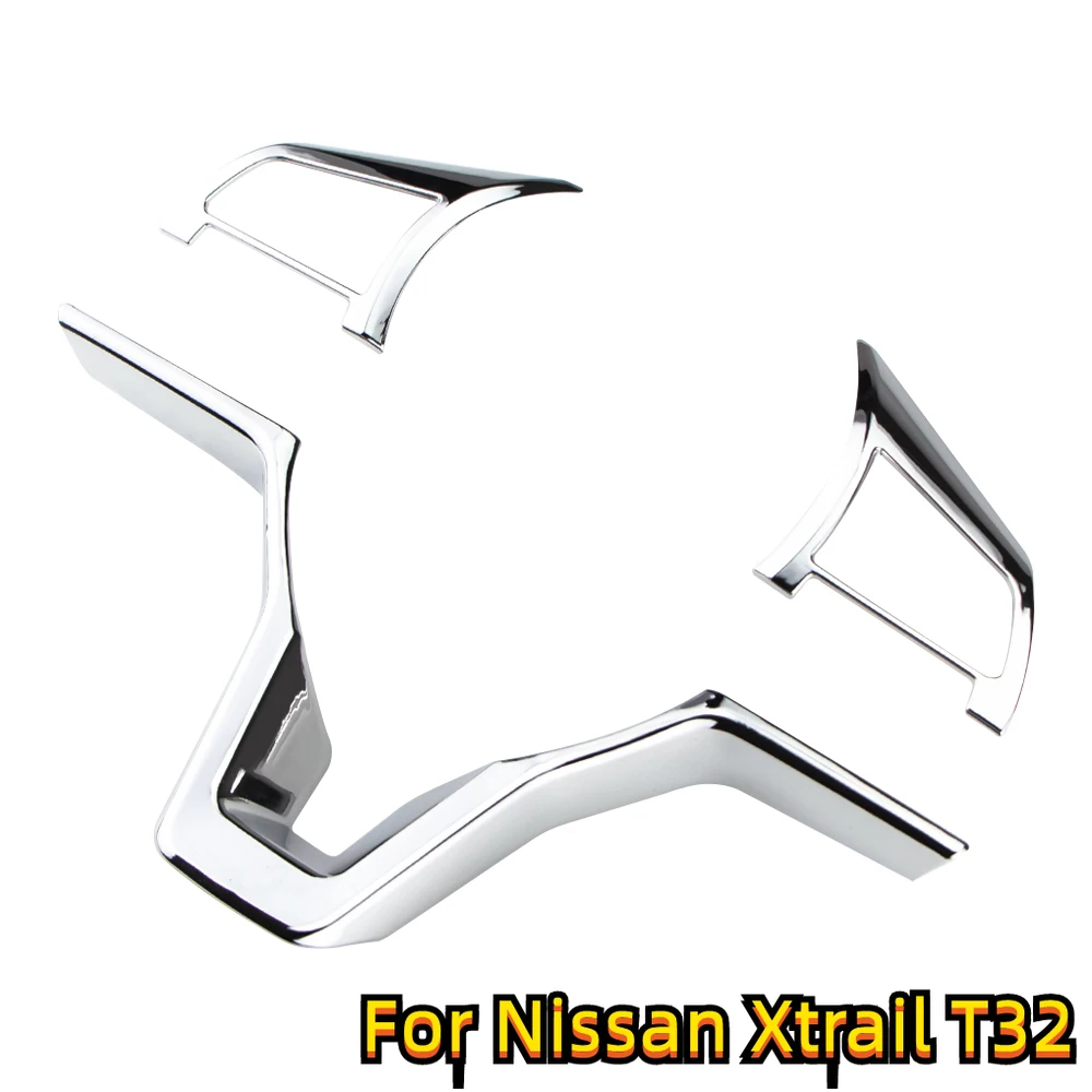 Steering Wheel Panel Knob Cover Sticker for Nissan Xtrail T32 17-21 Rogue Note Qashqai J11 Versa Juke Micra Kicks Leaf Sentra