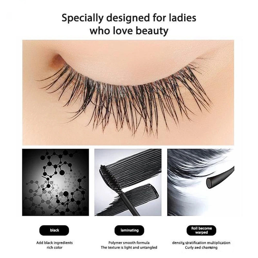 Sdotter Curl Eyelash Extension Mascara No Clumping Flake Proof Long Lasting Eyelashes Catches Tint Cream For Women Girls 240321