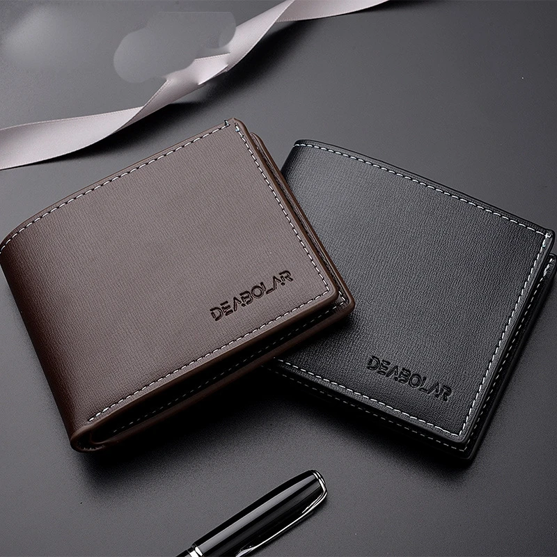 2023New Wallet Men Leather Purse for Men Wallets with Zipper Card Holder Coin Pocket Male Money Bag Classic Monederos De Hombre