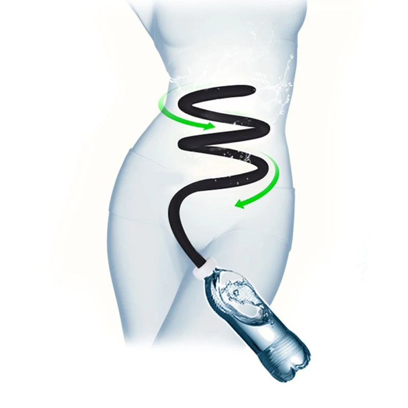 50/200cm Tube Anus Cleaner Portable Soft Silicone Tube Enema Anal Shower Cleaning Set Personal Hygiene Cleaning Bidet Shower