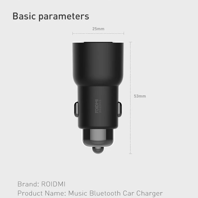 Roidmi 3S Mojietu Bluetooth 5V 3.4A Dual USB Car Charger MP3 Music Player FM Transmitters For iPhone And Android