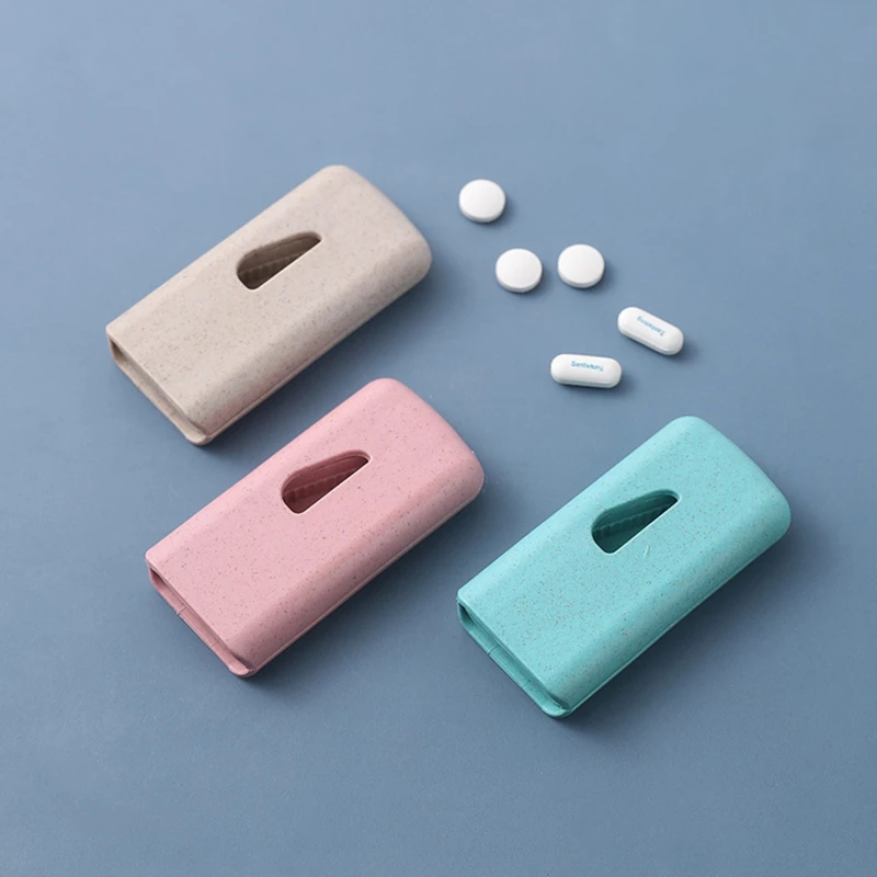 1pc Mini Plastic Medicine Pill Holder Useful Portable Tablet Cutter Splitter Pill new Case Storage Box Pill 2025 Tablet Cutter Divider