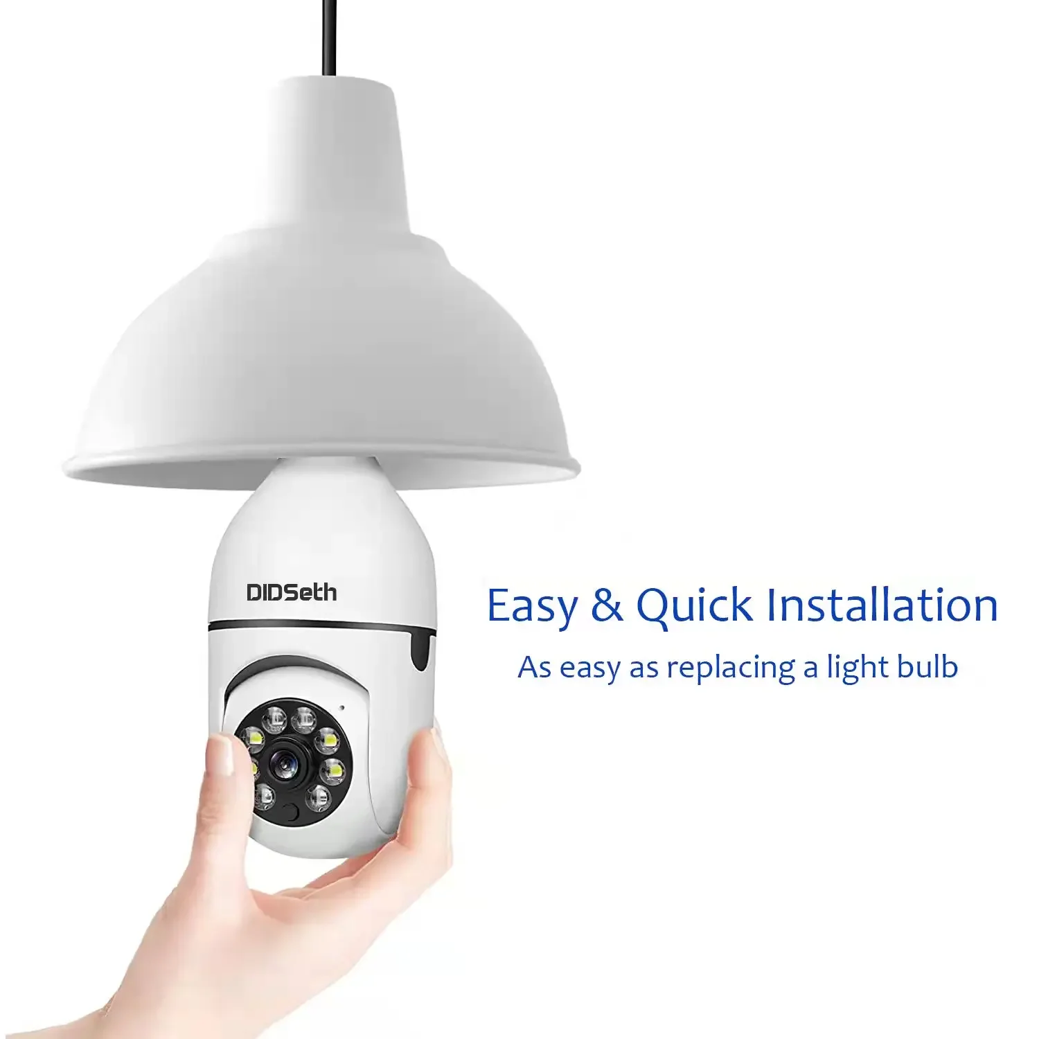 DIDSeth 2MP IP Camera E27 Light new Bulb Camera Auto Tracking Video Surveillance Waterproof Two-way Audio Security 2025 Dome Camera