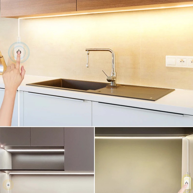 LED Light Strip 5V USB Motion Sensor Dimmer Switch Flexible Waterproof Silicone Neon Sign Rope Tupe For Home Outdoor Decor