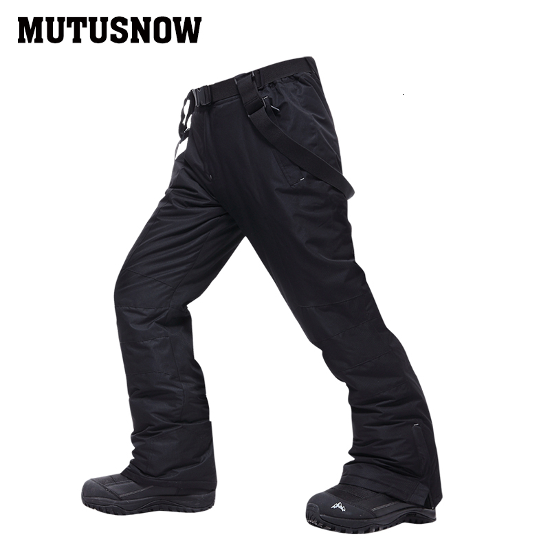 2023 High Quality Large Size Men -30 Temperature Windproof Waterproof Warm Snow Trousers Winter Ski Snowboarding Pants