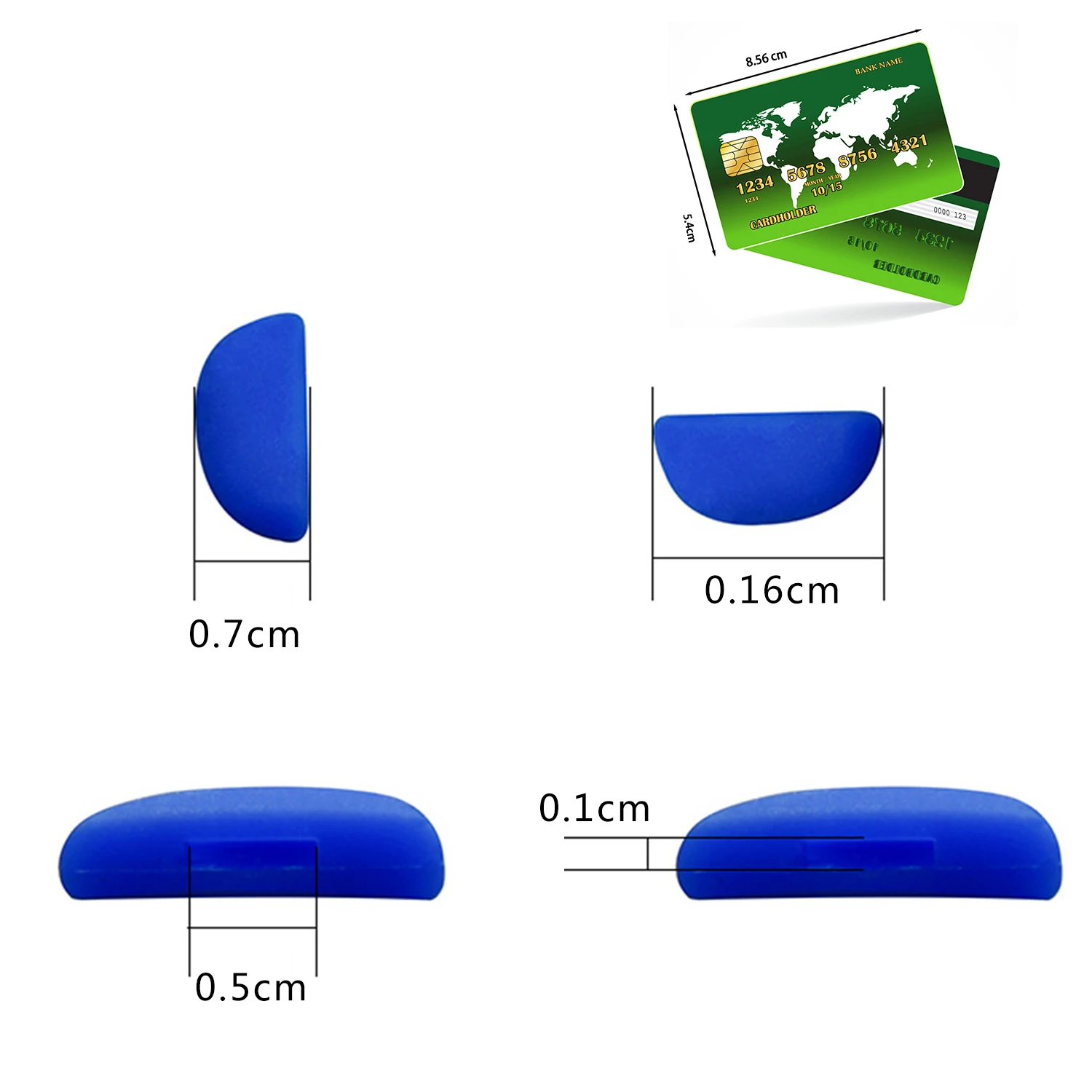 1 pair Anti-slip Silicone Nose Pads For Glasses Push On Nose Pads Repair Tool For Eyeglass Sunglasses Eyewear Accessories New