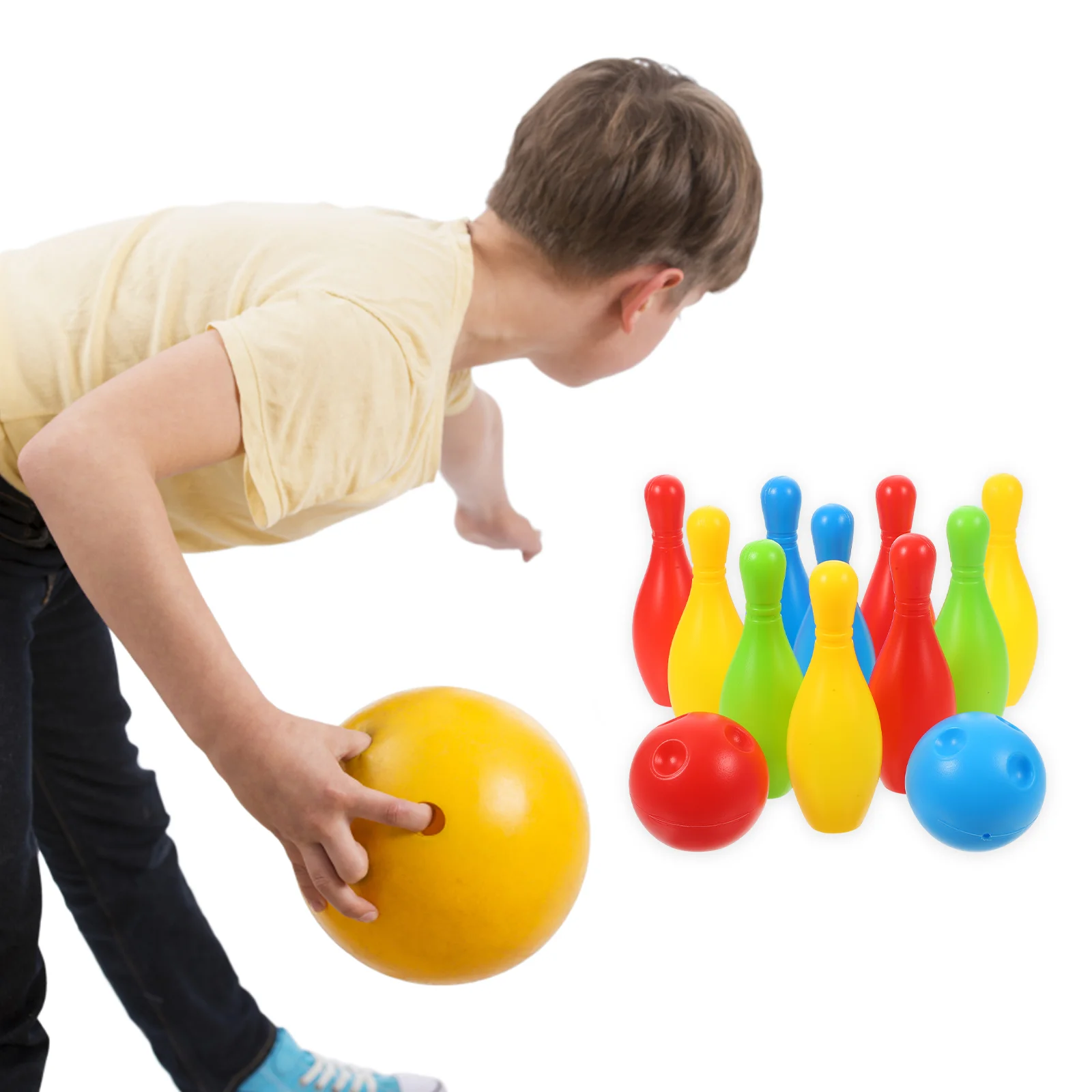 Bowling, 1 Set Bowling Set Toys Includes 10 and 2 Balls Indoor and Outdoor Bowling Game for Kids Presents, Family Gathering